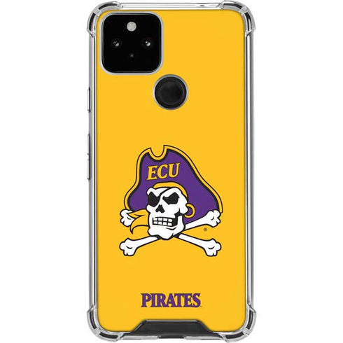 East Carolina University ECU Pirates Logo Yellow Google Pixel 5 Clear Case